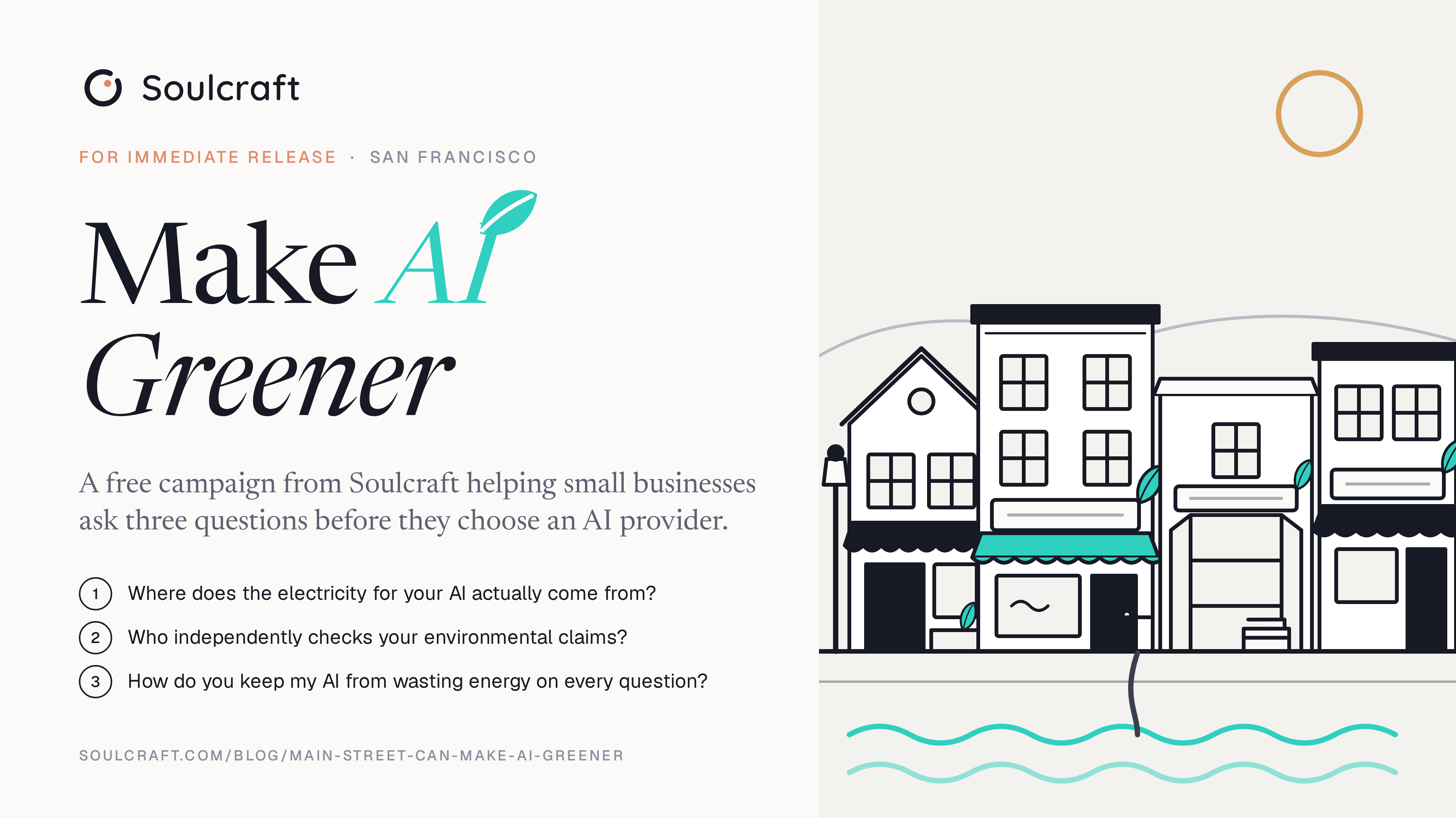 Soulcraft Launches “Make AI Greener” to Help Small Businesses Reduce AI Costs and Environmental Impact